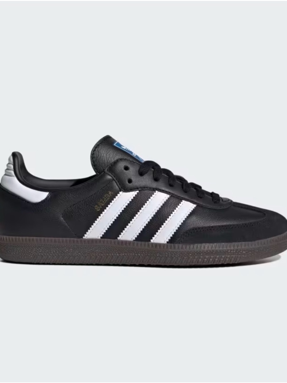 adidas Black and White Classic Three-Stripe Men's Sneakers (men’s 7, women’s 8)